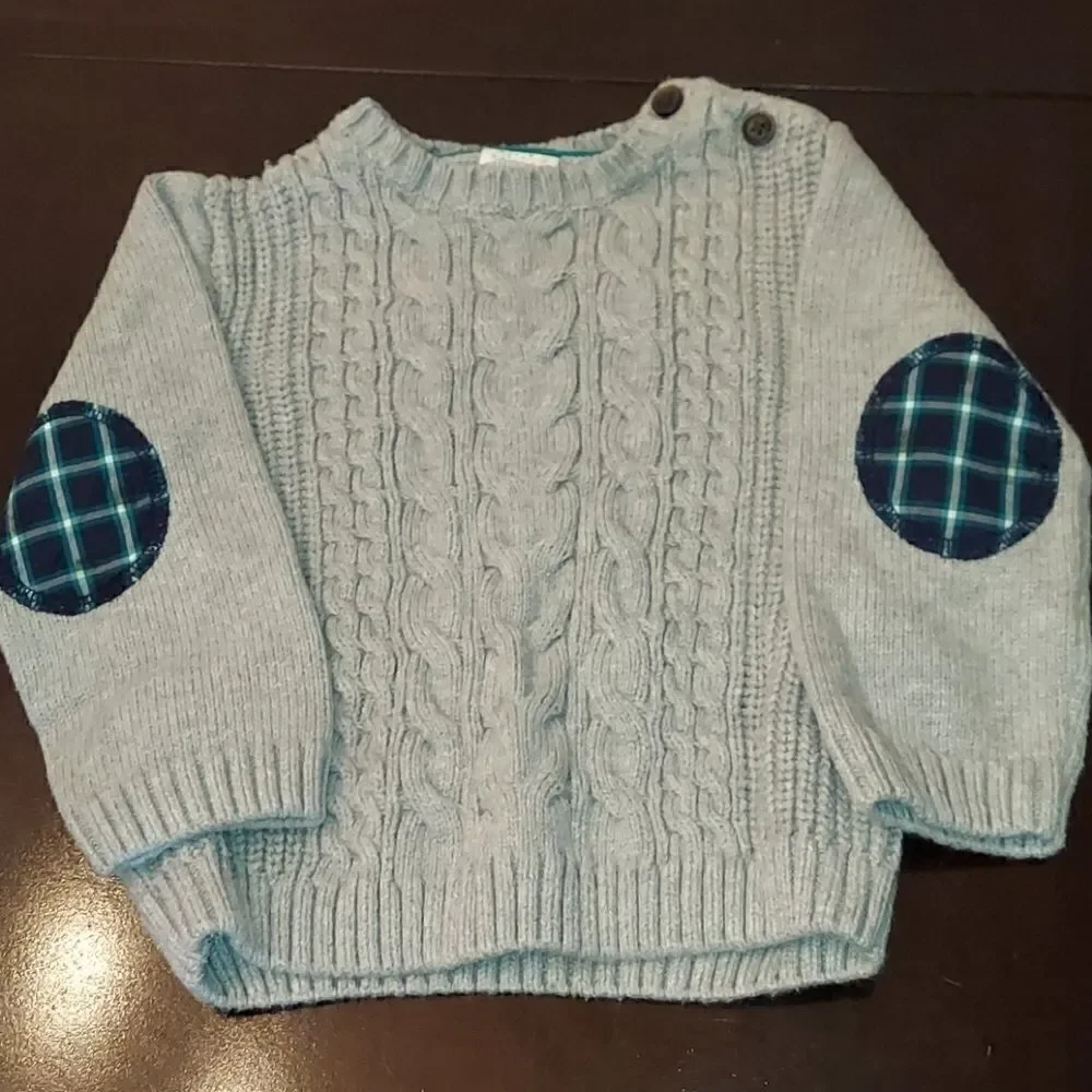 Gymboree Gray Cable Knit Sweater Sz 18-24M